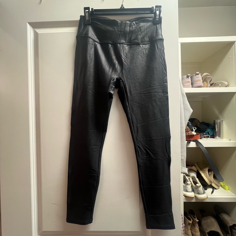 Black Faux Leather Leggings NWT